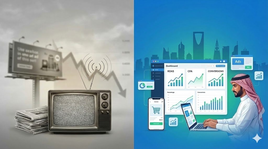 التسويق بالأداء مقابل التسويق التقليدي للمتاجر السعودية